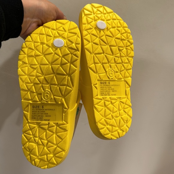 Bright Yellow Mix It Slip In Thong Toe Sandals - Picture 7 of 12